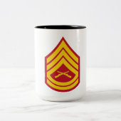 アメリカ海兵隊曹長階級章 コーヒーマグ ツートーンマグカップ (中央)