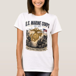 アメリカ海兵隊 女性のためのレガシー・オブ・サービス Tシャツ