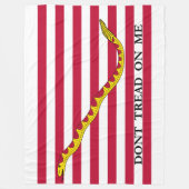 アメリカ海軍のジャックに踏み込むな フリースブランケット (正面)