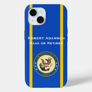 アメリカ海軍のディフェンスエンブレムをカスタマイズ iPhone 15ケース