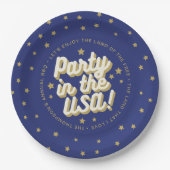 アメリカ海軍パーティー 4th of July 飾り ペーパープレート (正面)