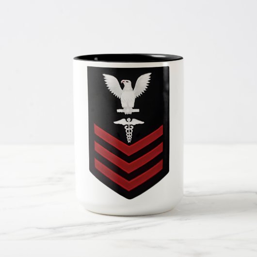 アメリカ海軍医療隊章コーヒーマグ ツートーンマグカップ (中央)