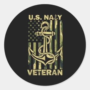 アメリカ海軍退役軍人フラグカモフラージュアメリカ愛国者 ラウンドシール