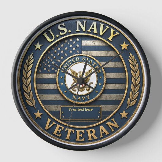 アメリカ海軍退役軍人栄誉時計 壁時計 (正面)