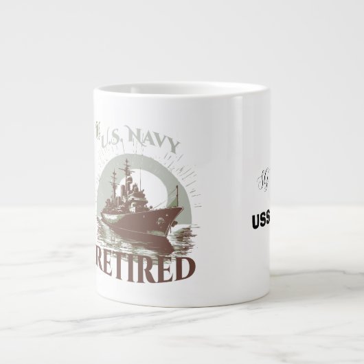 アメリカ海軍退役 ジャンボコーヒーマグカップ (正面)