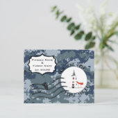 アメリカ海軍 セーブ・ザ・デート & ウェディングチャペル 案内ポストカード (スタンド正面)