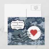 アメリカ海軍 結婚式場を確保して 案内ポストカード (正面/裏面)