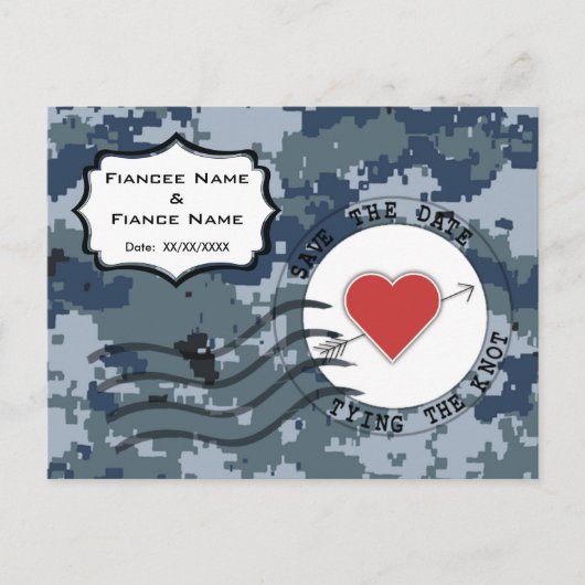アメリカ海軍 結婚式場を確保して 案内ポストカード (正面)