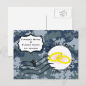アメリカ海軍 結婚式場を確保しよう & 結婚指輪 案内ポストカード (正面/裏面)