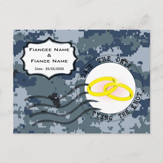 アメリカ海軍 結婚式場を確保しよう & 結婚指輪 案内ポストカード (正面)