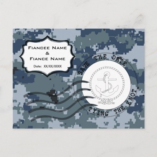 アメリカ海軍 結婚式場を確保せよ & アンカー 案内ポストカード (正面)