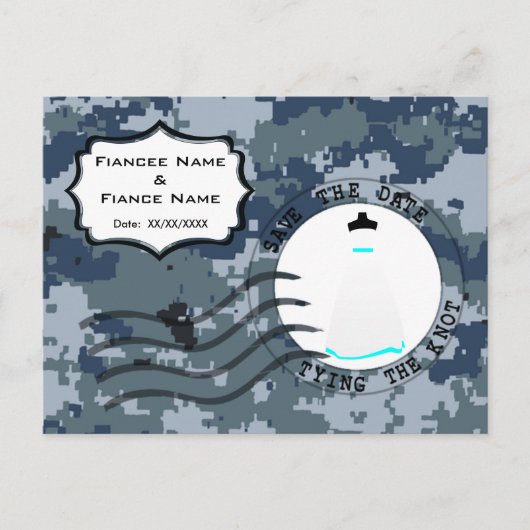 アメリカ海軍 結婚式場 & ウェディングドレス 案内ポストカード (正面)