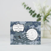 アメリカ海軍 結婚式場 セーブ・ザ・デート & アンカー 案内ポストカード (スタンド正面)