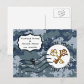 アメリカ海軍 記念日と鍵 案内ポストカード (正面/裏面)