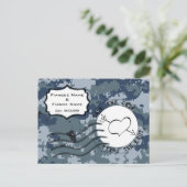 アメリカ海軍(USN) セーブ・ザ・デート & ハート 案内ポストカード (スタンド正面)