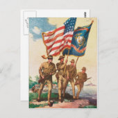 アメリカ海軍WW 1ヴィンテージポスター ポストカード (正面/裏面)