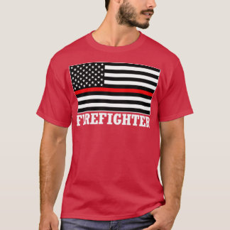 アメリカ消防士ファイアマン米国国旗 Tシャツ
