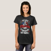 アメリカ消防士退職アメリカ国旗の引退Fi Tシャツ (正面フル)