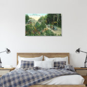 アメリカ湖周辺のハイウェイシーン キャンバスプリント (インサイチュ (寝室))