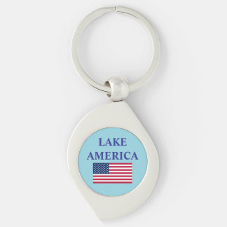 アメリカ湖愛国米国旗 キーホルダー