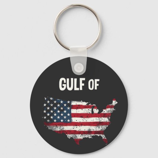 アメリカ湾おもしろいトランプ米国国旗 キーホルダー (正面)