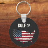 アメリカ湾おもしろいトランプ米国国旗 キーホルダー (正面)