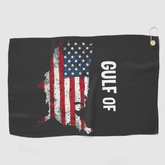 アメリカ湾おもしろいトランプ米国国旗 ゴルフタオル (横)