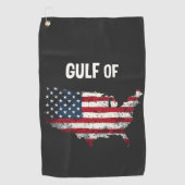アメリカ湾おもしろいトランプ米国国旗 ゴルフタオル (正面)