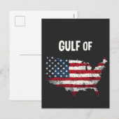 アメリカ湾おもしろいトランプ米国国旗 シーズンポストカード (正面/裏面)