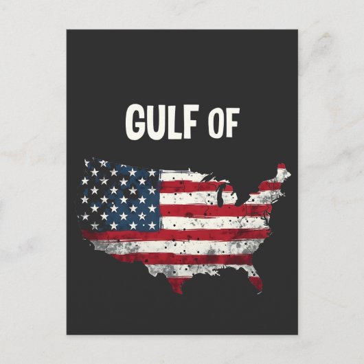 アメリカ湾おもしろいトランプ米国国旗 シーズンポストカード (正面)