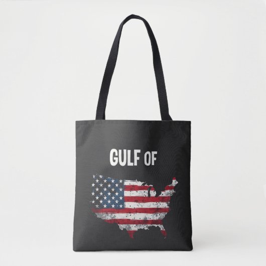 アメリカ湾おもしろいトランプ米国国旗 トートバッグ (正面)