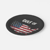 アメリカ湾おもしろいトランプ米国国旗 ペーパープレート (アングル)