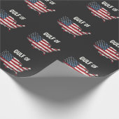 アメリカ湾おもしろいトランプ米国国旗 ラッピングペーパー (角)