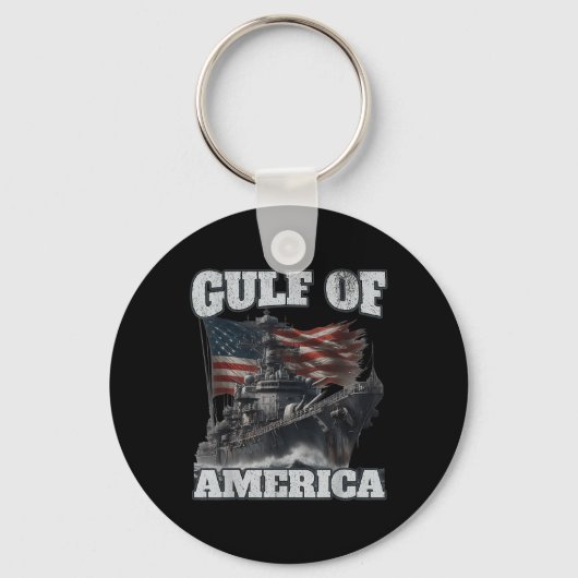 アメリカ湾おもしろい米国国旗 キーホルダー (正面)