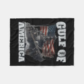 アメリカ湾おもしろい米国国旗 フリースブランケット (正面(横))