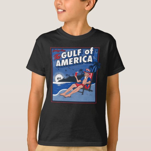 アメリカ湾からの挨拶 Tシャツ (正面)
