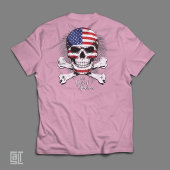 アメリカ湾の伝統的なドクロマークT Tシャツ