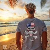 アメリカ湾の伝統的なドクロマークT Tシャツ