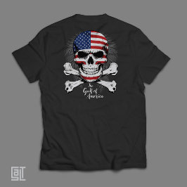 アメリカ湾の伝統的なドクロマークT Tシャツ