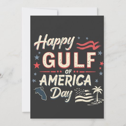 アメリカ湾の幸せおもしろいな愛国心 招待状 (正面)
