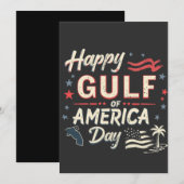 アメリカ湾の幸せおもしろいな愛国心 招待状 (正面/裏面)