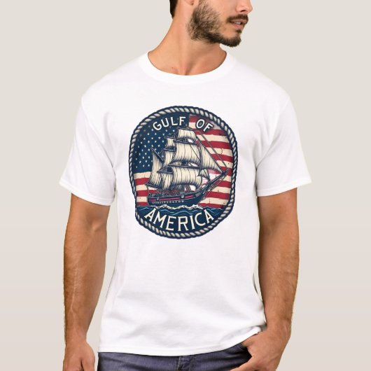アメリカ湾の愛国心 Tシャツ (正面)