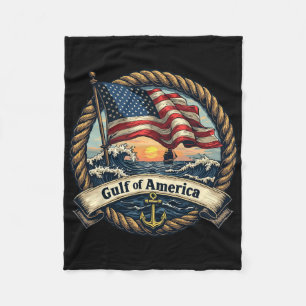 アメリカ湾アメリカヴィンテージUsa Nauti フリースブランケット