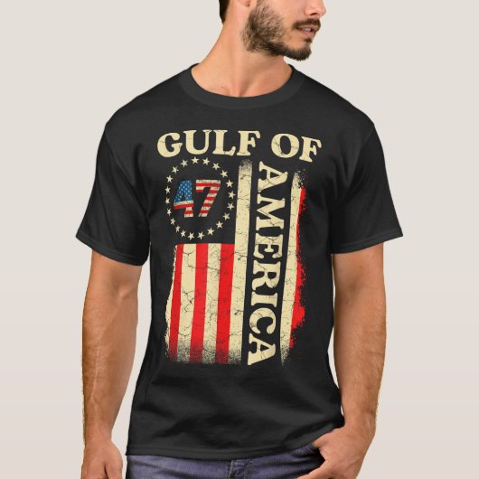 アメリカ湾シャツ米国湾旗アメリカ Tシャツ (正面)