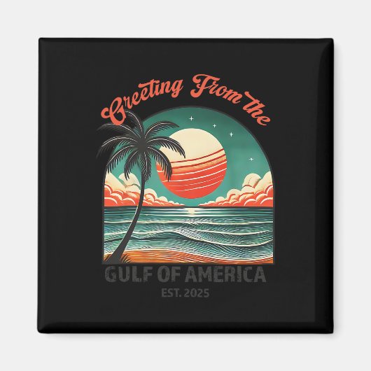 アメリカ湾トランプからの挨拶おもしろい マグネット (正面)