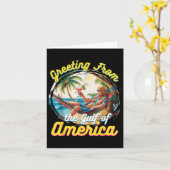 アメリカ湾トランプからの挨拶 カード (黄色い花)