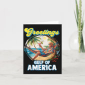 アメリカ湾トランプからの挨拶 カード (正面)