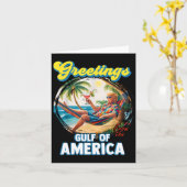 アメリカ湾トランプからの挨拶 カード (黄色い花)