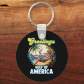 アメリカ湾トランプからの挨拶 キーホルダー (正面)