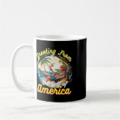 アメリカ湾トランプからの挨拶 コーヒーマグカップ (左)